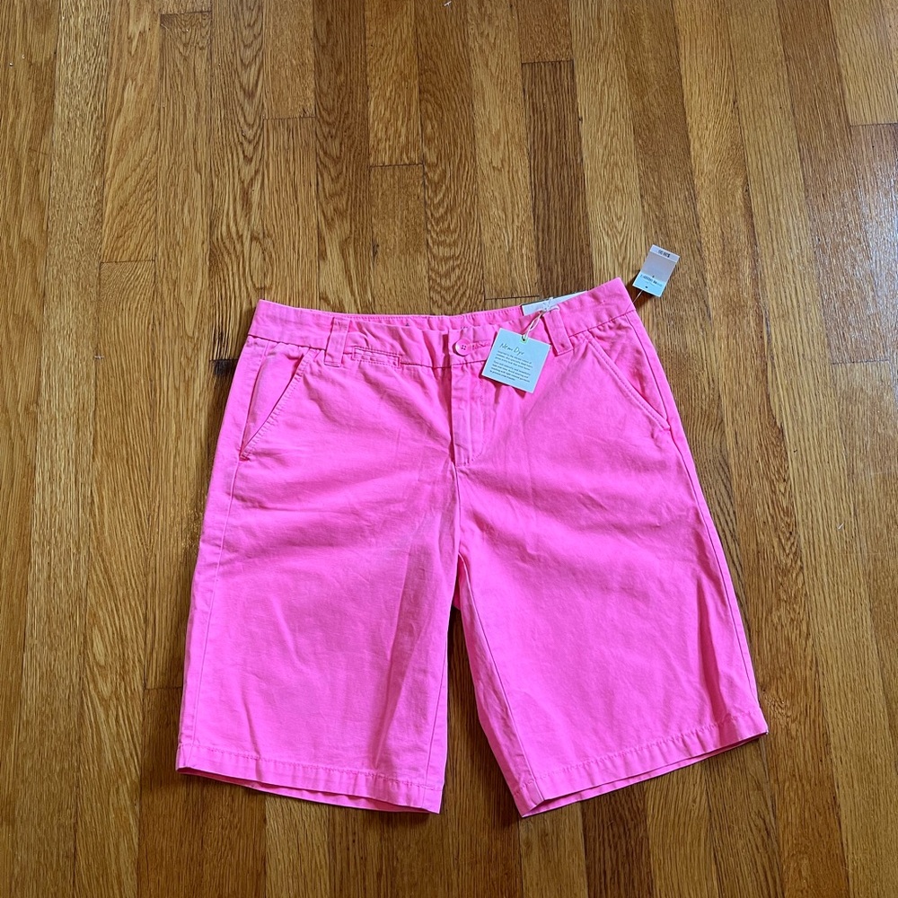 NWT Khakis by GAP Boyfriend Roll Up Neon Dye Shorts Sz 0 Read Defects